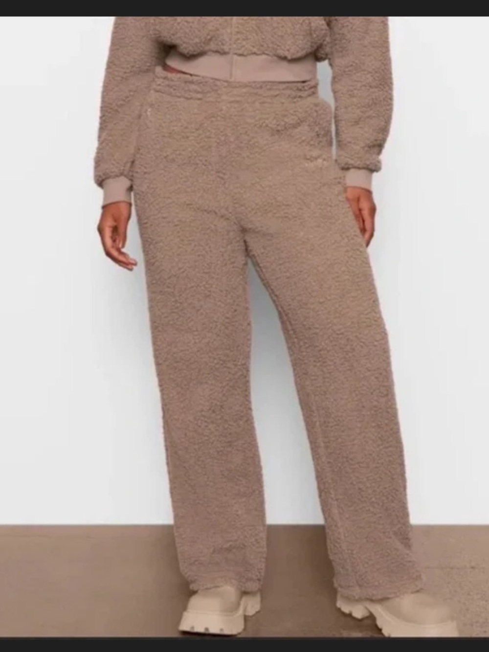 SKIMS Teddy Pants Color Tigers Eye Cozy Soft Sherpa Women’s‎ Size Large NEW